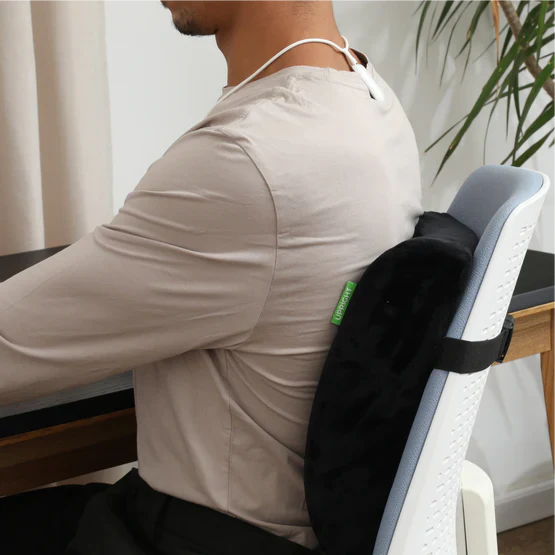 Almohada lumbar ergonómica para soporte de espalda - Cojín de espuma viscoelástica para silla de oficina
